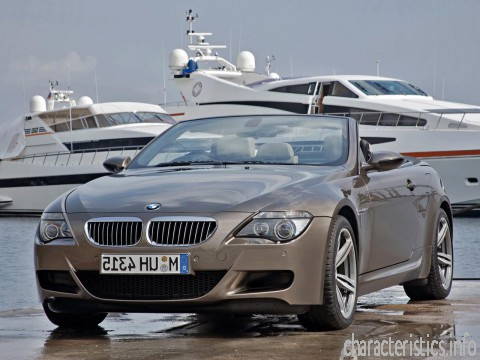 BMW Покоління
 M6 Cabrio (E63) 5.0 i V10 (507 Hp) Технічні характеристики
